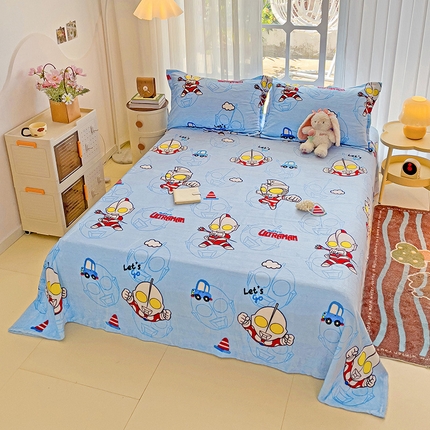 91家纺网 家纺一手货源 找家纺 名兮 2024新款经典奥特曼-三丽鸥高克重牛奶绒床单-盖毯 云朵奥特曼