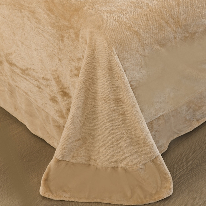 91家纺网 家纺一手货源 找家纺 卡迪亚家纺 2024新款亲肤舒适泡泡绒四件套 驼色