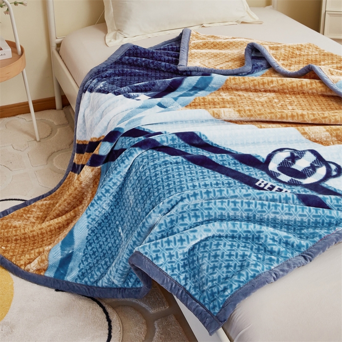 91家纺网 家纺一手货源 找家纺 凯轩毛毛毯毯子网销专供 2024新款双层学生云毛毯毯子 双横