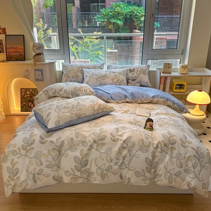 91家纺网 家纺一手货源 找家纺 总推 金牛座 2025新款全棉13372印花小清新四件套