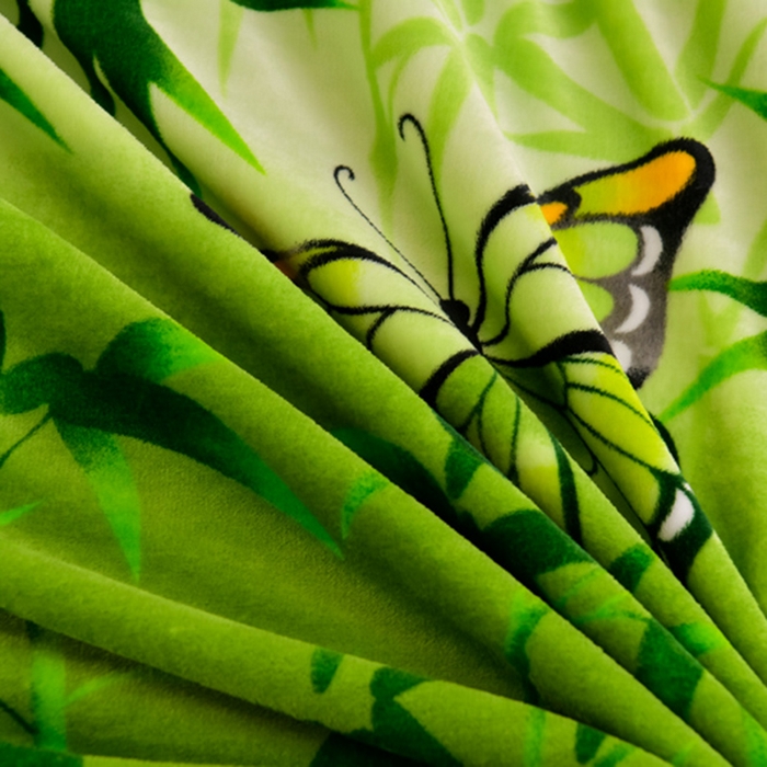 91家纺网 家纺一手货源 找家纺 金柚子 2024新款加厚牛奶绒四件套 翩翩起舞