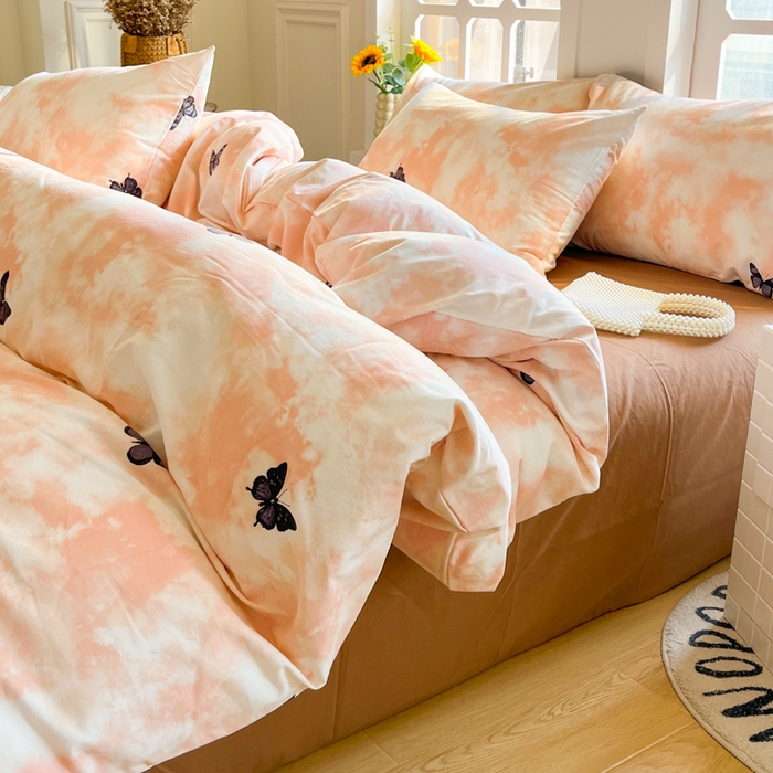 91家纺网 家纺一手货源 找家纺 千朵 2024新款全棉磨毛四件套 悠然