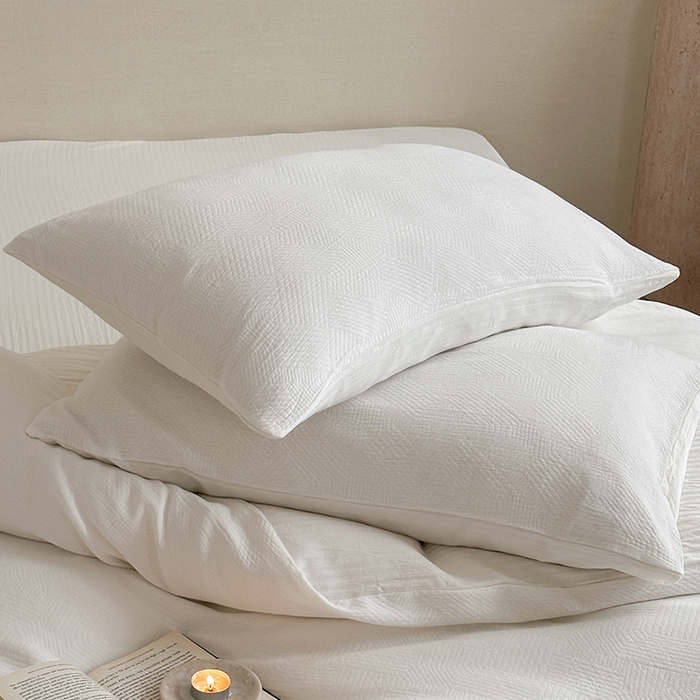 91家纺网 家纺一手货源 找家纺 梦享生活家居 2024新款全棉三层提花肌理纹系列四件套 提花积木