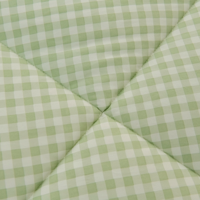 91家纺网 家纺一手货源 找家纺 圣楚家纺 2024新款绗缝保暖印花冬被 绿小格