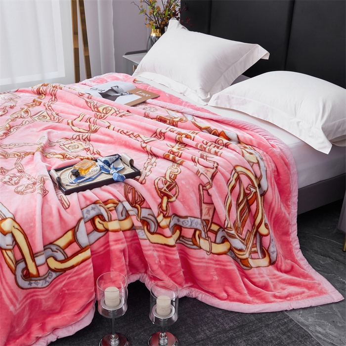 91家纺网 家纺一手货源 找家纺 凯轩毛毛毯毯子网销专供 2024新款A类双层云毛毯毯子 素雅