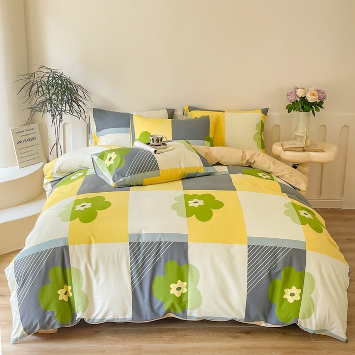 91家纺网 家纺一手货源 找家纺 金泰莱 2025新款全棉四件套长绒棉四件套磨毛四件套纯棉四件套 蔷薇格调