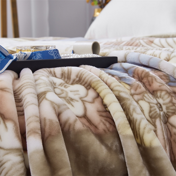 91家纺网 家纺一手货源 找家纺 凯轩毛毛毯毯子网销专供 2024新款A类双层云毛毯毯子 春色