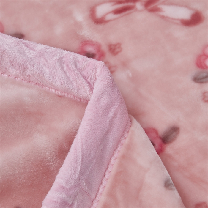 91家纺网 家纺一手货源 找家纺 凯轩毛毛毯毯子网销专供 2024新款A类双层云毛毯毯子 田园花朵