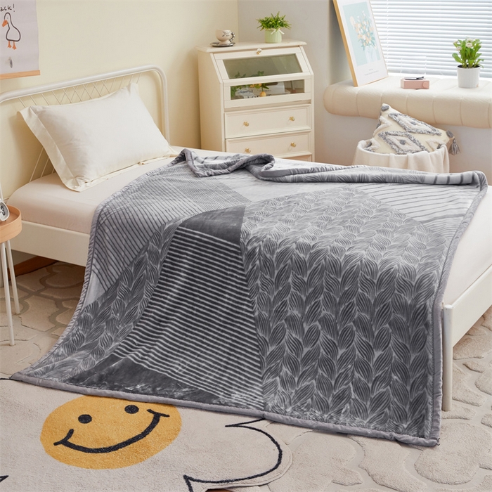 91家纺网 家纺一手货源 找家纺 凯轩毛毛毯毯子网销专供 2024新款双层学生云毛毯毯子 毛线缘