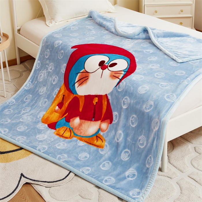 91家纺网 家纺一手货源 找家纺 凯轩毛毛毯毯子网销专供 2024新款双层学生云毛毯毯子 小红帽