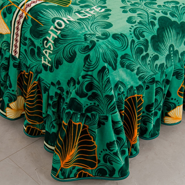 91家纺网 家纺一手货源 找家纺 金柚子 2024新款加厚牛奶绒四件套 时尚人生