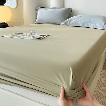 91家纺网 家纺一手货源 找家纺 （总）【A类母婴级】加厚全棉磨毛四件套纯棉保暖床笠纯色床垫保护罩冬季单件床上用品