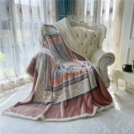 91家纺网 家纺一手货源 找家纺 （总）卡奥家纺 2024新款双层大版云貂绒毛毯北极绒休闲盖毯法莱绒沙发毯空调毯子