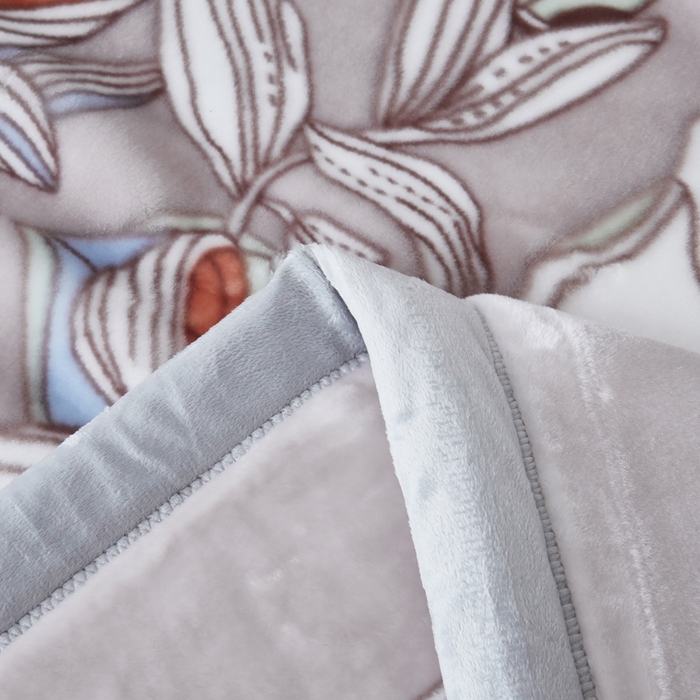 91家纺网 家纺一手货源 找家纺 凯轩毛毛毯毯子网销专供 2024新款新中式大版印花双层云毛毯毯子 梦影