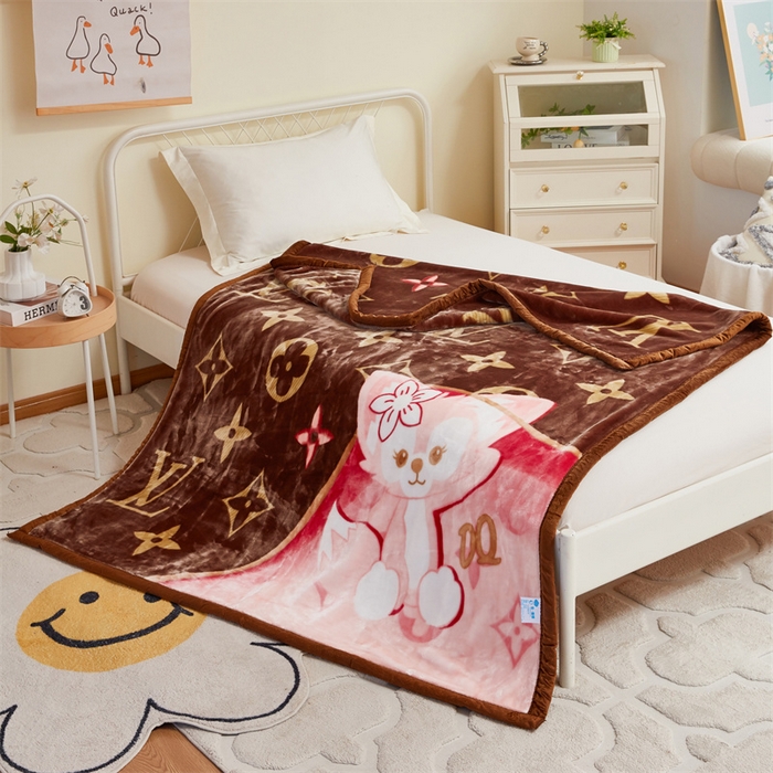 91家纺网 家纺一手货源 找家纺 凯轩毛毛毯毯子网销专供 2024新款双层学生云毛毯毯子 啊Q