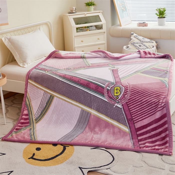 91家纺网 家纺一手货源 找家纺 凯轩毛毛毯毯子网销专供 2024新款双层学生云毛毯毯子 欢乐