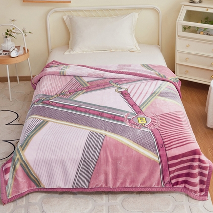 凯轩毛毛毯毯子网销专供 2024新款双层学生云毛毯毯子 欢乐