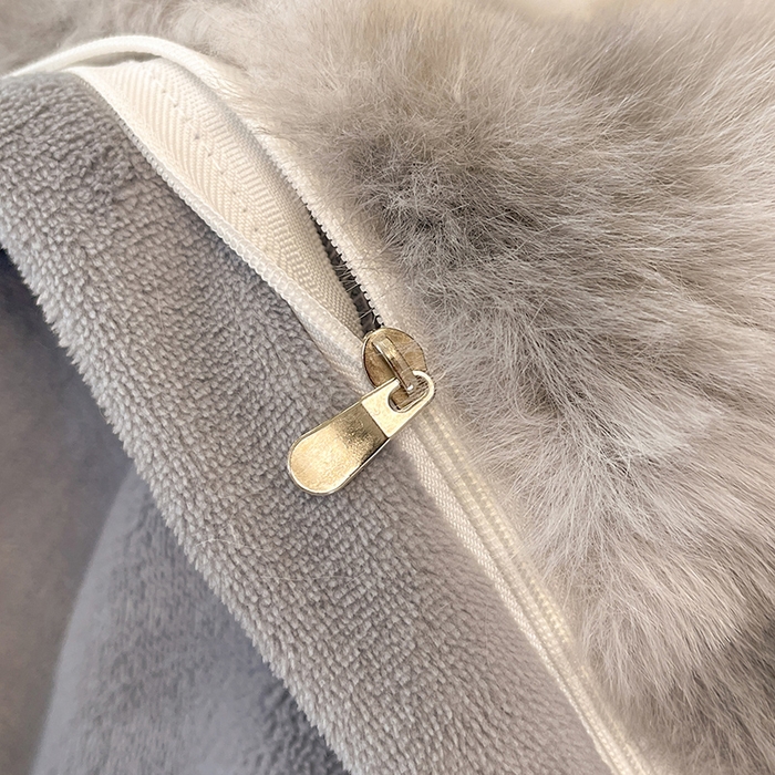 91家纺网 家纺一手货源 找家纺 欧冠家纺 2024秋冬新款纯色泡泡绒和七彩泡泡床裙款四件套 七彩-高级灰