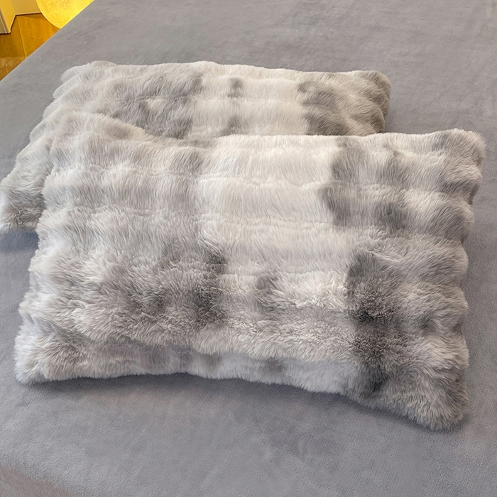 91家纺网 家纺一手货源 找家纺 欧冠家纺 2024秋冬新款纯色泡泡绒和七彩泡泡床裙款四件套 七彩-高级灰