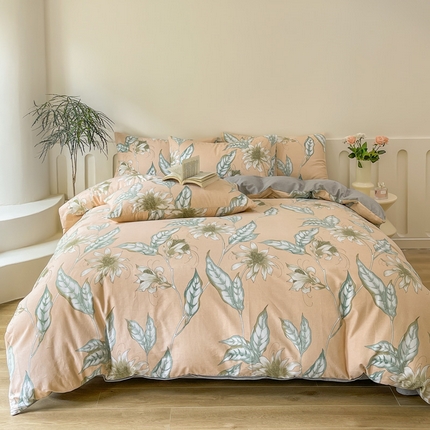 91家纺网 家纺一手货源 找家纺 （总）金泰莱 2025新款全棉四件套长绒棉四件套磨毛四件套纯棉四件套