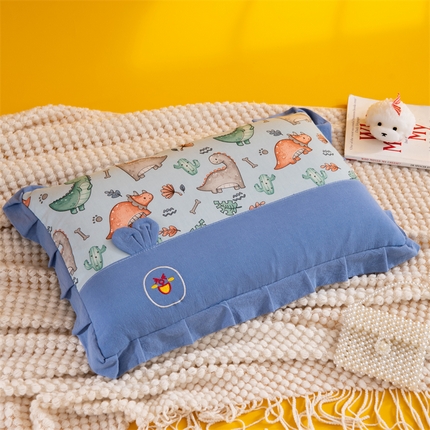 91家纺网 家纺一手货源 找家纺 （总）织布人 2024新款枕芯全棉水洗棉拼色卡通0-6岁儿童枕头学生宿舍枕芯
