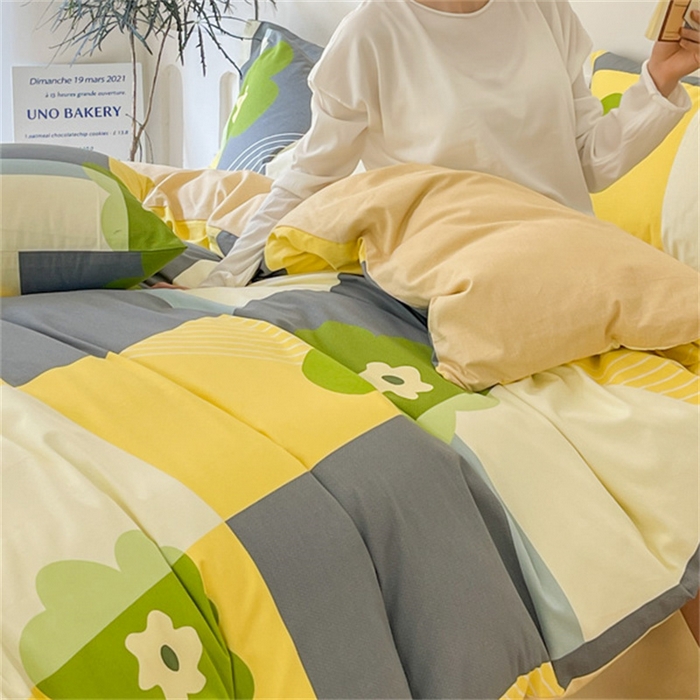 91家纺网 家纺一手货源 找家纺 金泰莱 2025新款全棉四件套长绒棉四件套磨毛四件套纯棉四件套 蔷薇格调