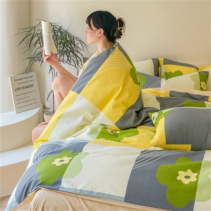 91家纺网 家纺一手货源 找家纺 金泰莱 2025新款全棉四件套长绒棉四件套磨毛四件套纯棉四件套 蔷薇格调