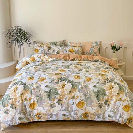 91家纺网 家纺一手货源 找家纺 （总）金泰莱 2025新款全棉四件套长绒棉四件套磨毛四件套纯棉四件套