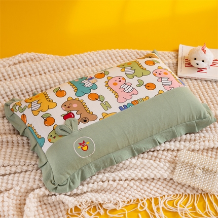 91家纺网 家纺一手货源 找家纺 （总）织布人 2024新款荞麦枕全棉水洗棉拼色卡通0-6岁儿童枕头学生宿舍荞麦枕