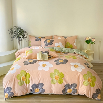 91家纺网 家纺一手货源 找家纺 （总）金泰莱 2025新款全棉四件套长绒棉四件套磨毛四件套纯棉四件套