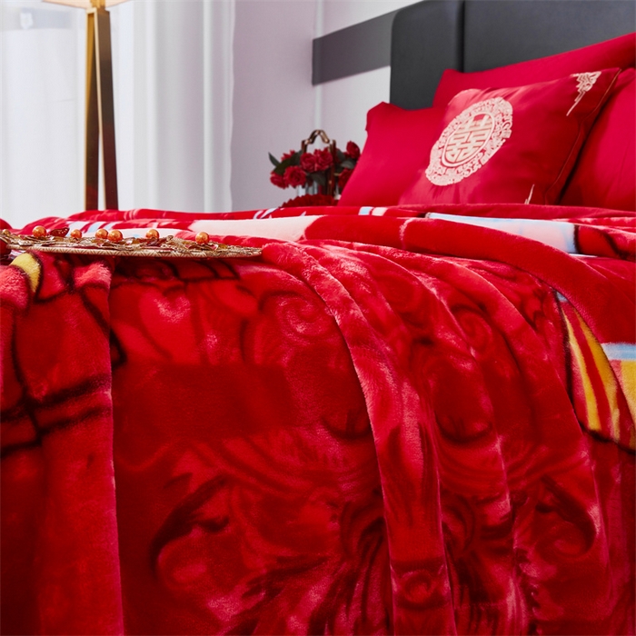 91家纺网 家纺一手货源 找家纺 凯轩毛毛毯毯子网销专供 2024新款A类双层云毛毯毯子 与子偕老