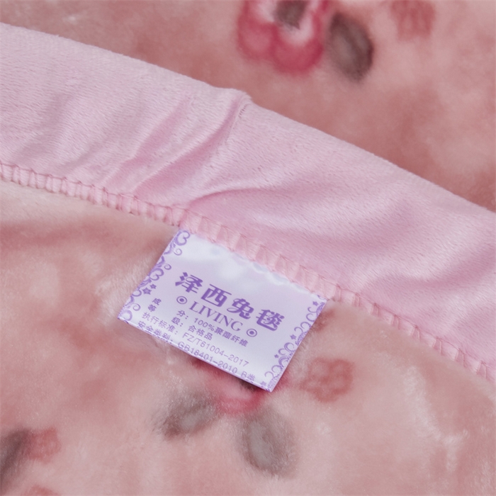 91家纺网 家纺一手货源 找家纺 凯轩毛毛毯毯子网销专供 2024新款A类双层云毛毯毯子 田园花朵