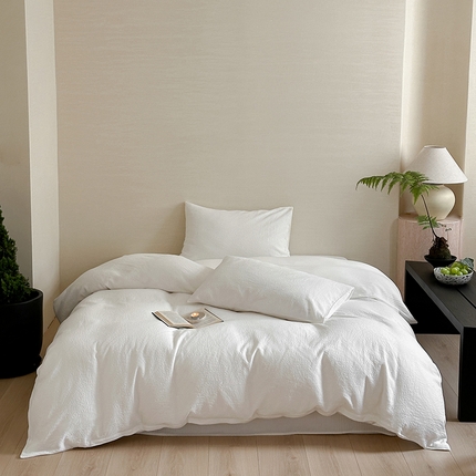 91家纺网 家纺一手货源 找家纺 梦享生活家居 2024新款全棉三层提花肌理纹系列四件套 提花繁花