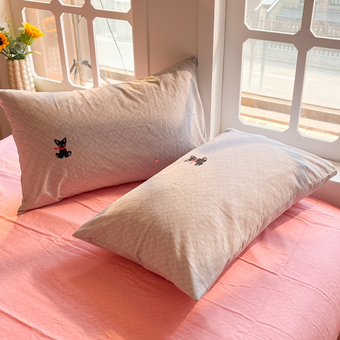 91家纺网 家纺一手货源 找家纺 千朵 2024新款全棉磨毛四件套 萌宠