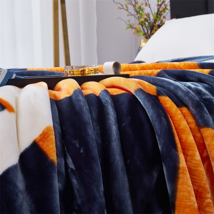 91家纺网 家纺一手货源 找家纺 凯轩毛毛毯毯子网销专供 2024新款A类双层云毛毯毯子 H橘