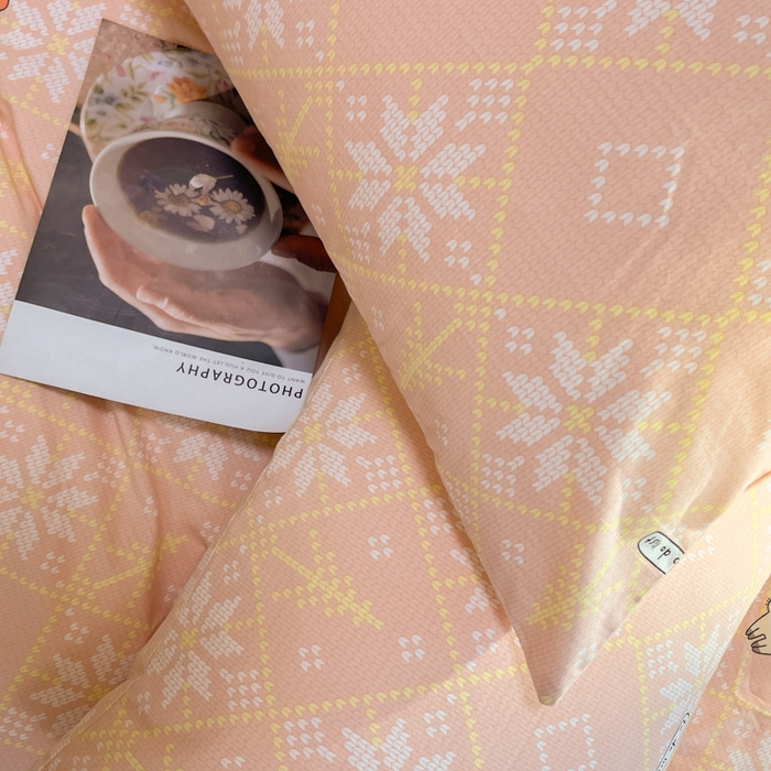 91家纺网 家纺一手货源 找家纺 千朵 2024新款全棉磨毛四件套 南浔