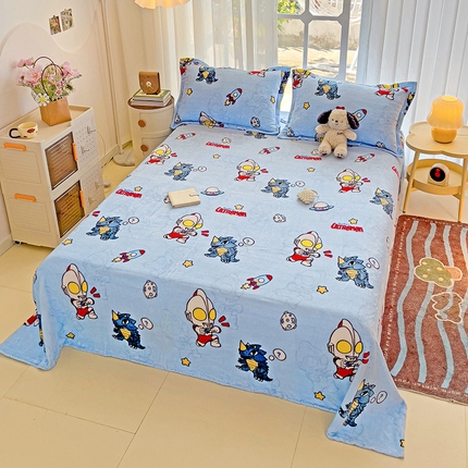 91家纺网 家纺一手货源 找家纺 （总）名兮 2024新款经典奥特曼-三丽鸥高克重牛奶绒床单-盖毯