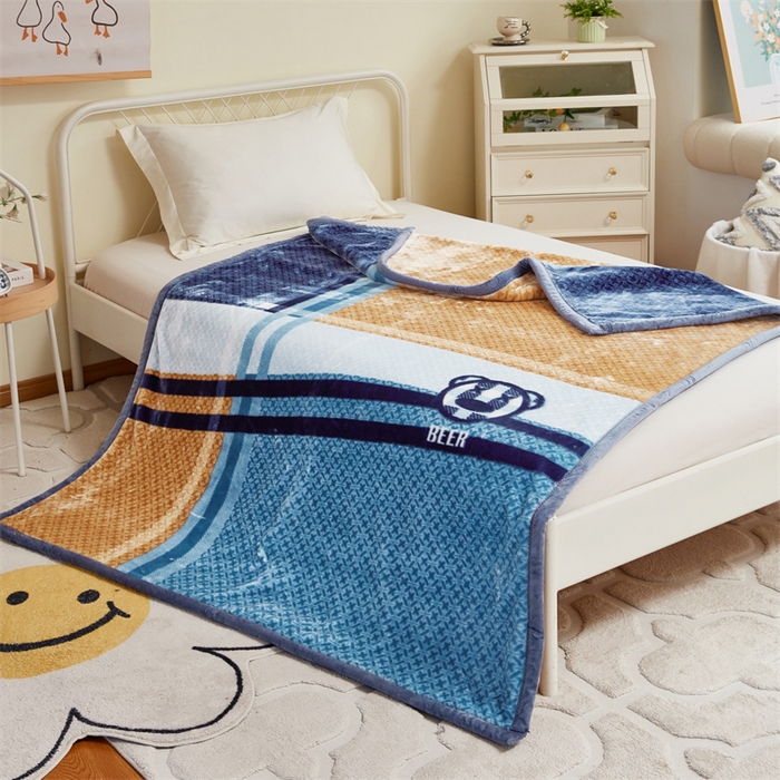 91家纺网 家纺一手货源 找家纺 凯轩毛毛毯毯子网销专供 2024新款双层学生云毛毯毯子 双横