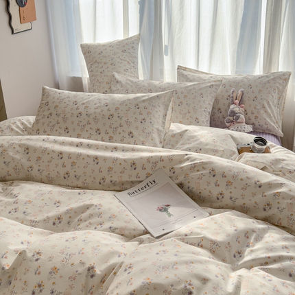 91家纺网 家纺一手货源 找家纺 （总）耀悦家纺 2025新款a类13372小清新ins博主风纯棉四件套