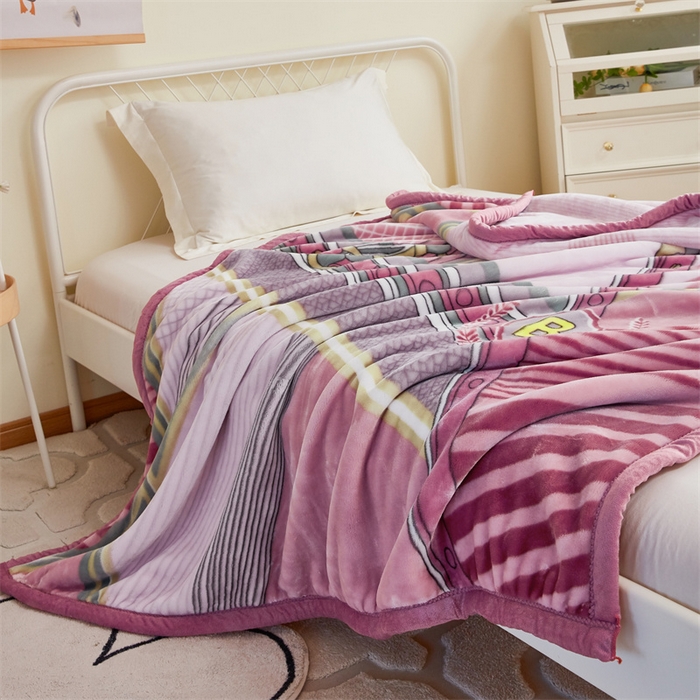 91家纺网 家纺一手货源 找家纺 凯轩毛毛毯毯子网销专供 2024新款双层学生云毛毯毯子 欢乐