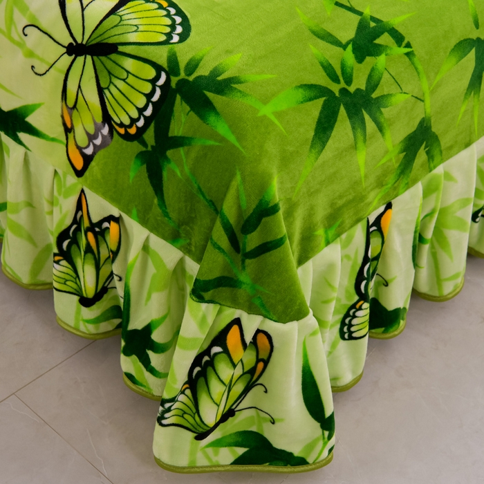 91家纺网 家纺一手货源 找家纺 金柚子 2024新款加厚牛奶绒四件套 翩翩起舞