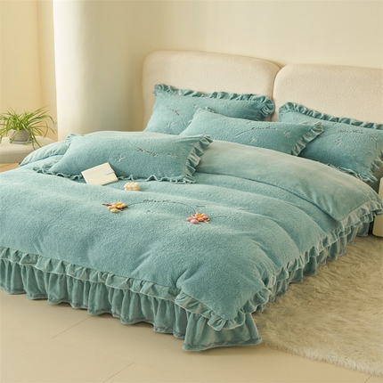 （总）恒爱家纺 2024新款泰迪绒韩版床单床盖四件套