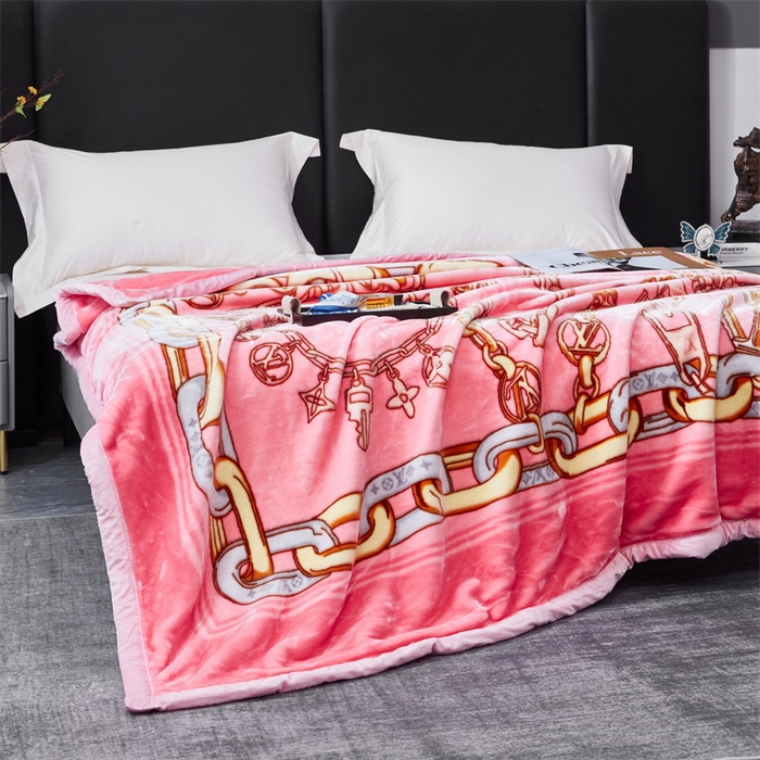 91家纺网 家纺一手货源 找家纺 凯轩毛毛毯毯子网销专供 2024新款A类双层云毛毯毯子 素雅