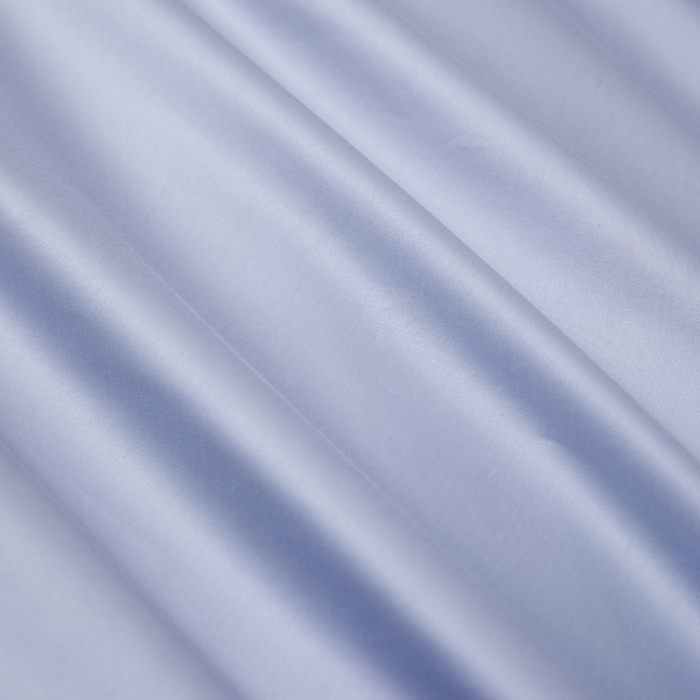 91家纺网 家纺一手货源 找家纺 轩和家居 2024新款简约纯色50s长绒棉贡缎四件套 碧落蓝+夏恋粉