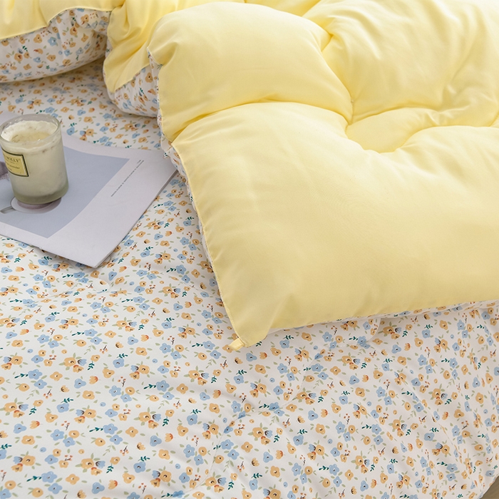 91家纺网 家纺一手货源 找家纺 圣楚家纺 2024新款加厚保暖云朵棉毛球冬被 春色恋曲