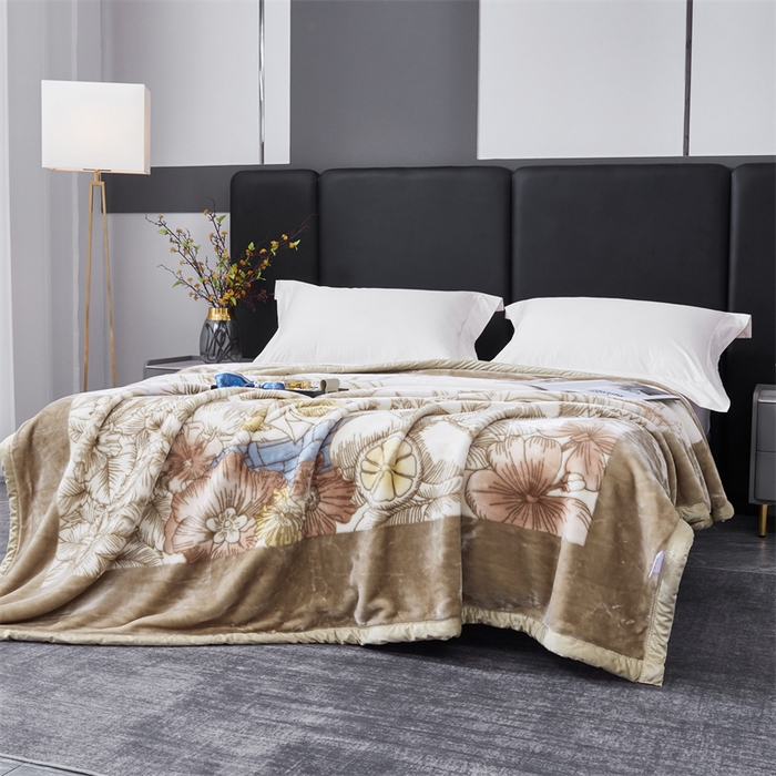 91家纺网 家纺一手货源 找家纺 凯轩毛毛毯毯子网销专供 2024新款A类双层云毛毯毯子 春色