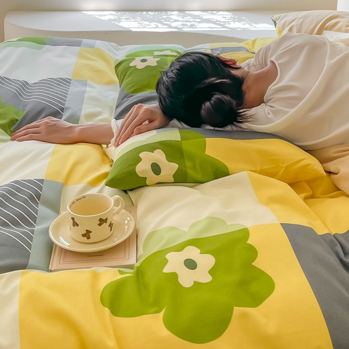 91家纺网 家纺一手货源 找家纺 金泰莱 2025新款全棉四件套长绒棉四件套磨毛四件套纯棉四件套 蔷薇格调