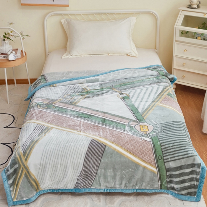 91家纺网 家纺一手货源 找家纺 凯轩毛毛毯毯子网销专供 2024新款双层学生云毛毯毯子 西雅图