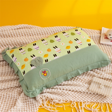 91家纺网 家纺一手货源 找家纺 （总）织布人 2024新款荞麦枕全棉水洗棉拼色卡通0-6岁儿童枕头学生宿舍荞麦枕