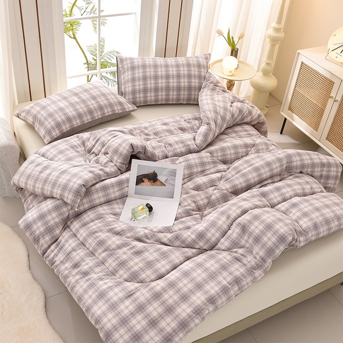 91家纺网 家纺一手货源 找家纺 圣楚家纺 2024新款绗缝保暖印花冬被 晨晓